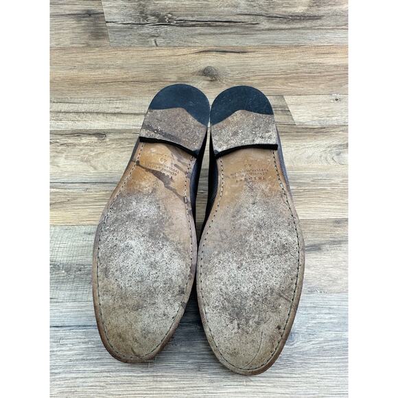 Trenery Size 43|9.5-10 Mens Black Leather Loafer Slip On Driving Moccasi… - Picture 5 of 8